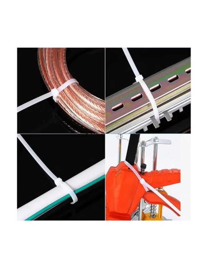 Self-Locking Nylon Cable Ties, 250 Pack | 350×3.6mm (13.6 in), White | Heat & UV Resistant Heavy Duty Zip Ties | Non-Slip Cord Organizer for Indoor & Outdoor Use - Image 5