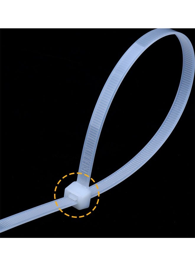 Self-Locking Nylon Cable Ties, 250 Pack | 350×3.6mm (13.6 in), White | Heat & UV Resistant Heavy Duty Zip Ties | Non-Slip Cord Organizer for Indoor & Outdoor Use - Image 4