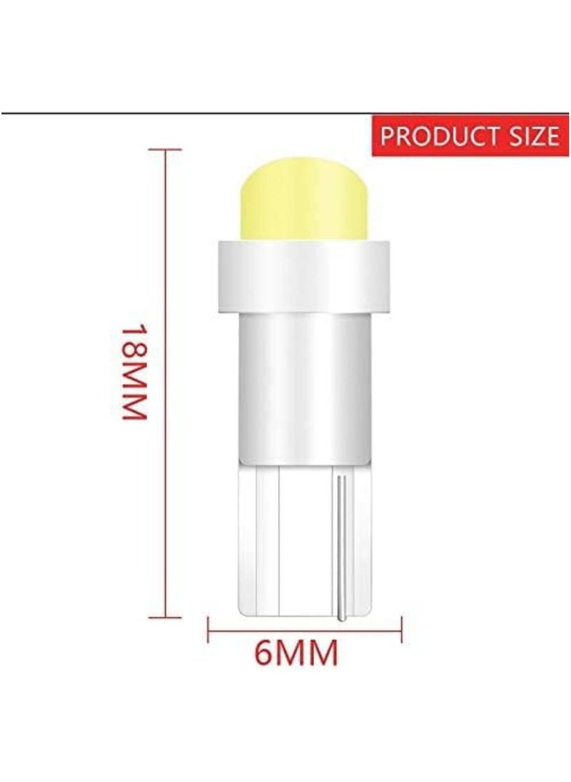SOLDOUT 10 PCS Car Interior T5 12V LED 1 SMD Dashboard Wedge Car Light Bulb Lamp (Pack of 10, White)  - Image 4
