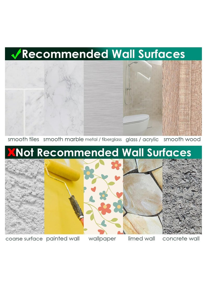 إسكدنيا منظمة حمام 6 قطع أدوات تنظيم حمام الأستحمام حامل الصابون اللزجة الداخلية الشرفة البدائلة المنحنية الرئس والقراميد الجدارية السلال والشكل المدمج المثبتة - Image 4