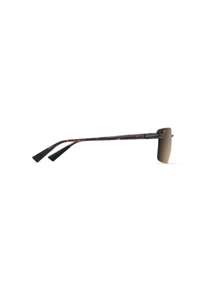 MAUI JIM نظارات شمسية مستطيلة بدون إطار للرجال Laulima HS626 10A قطبية - Image 3