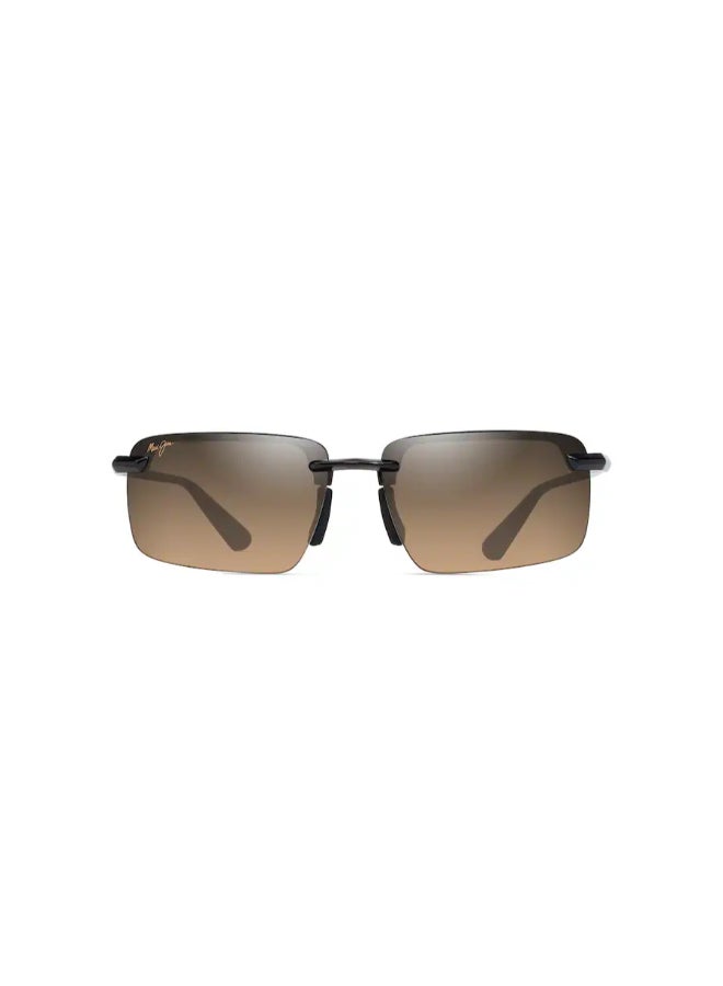 MAUI JIM نظارات شمسية مستطيلة بدون إطار للرجال Laulima HS626 10A قطبية - Image 2