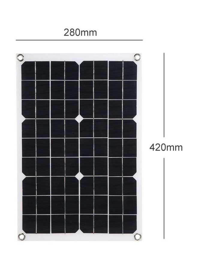 Loquat Solar Power Charging Panel With Car Charger Black 420x280mm - Image 4
