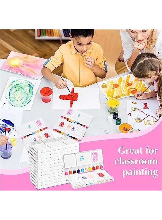 FYLX Folding Watercolor Palette with 12  20 Wells 5 Mixing Areas Thumbhole Brush Case Portable for Travel ting - Image 3