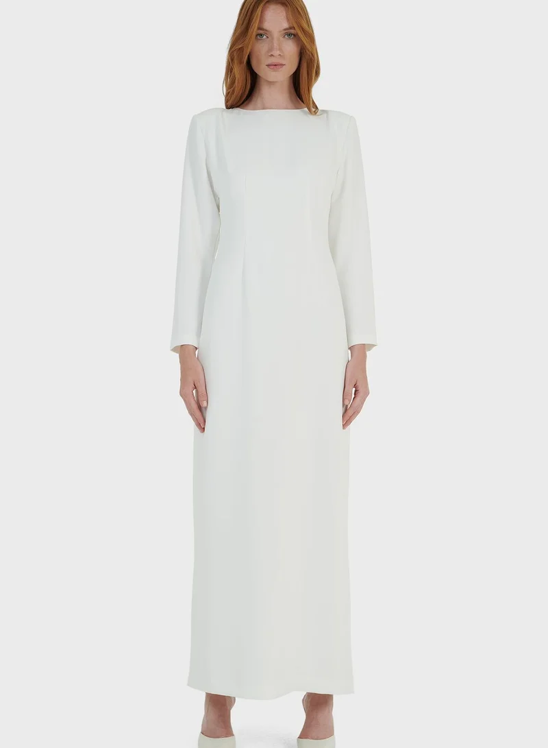 leem Chain Embellished Woven Dress