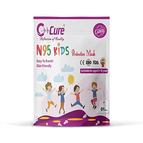 C-Cure® Kids N95 Mask For 8-12 Years Reusable 5 Layer Face Mask For Boys And Girls Mask N95 Mask For Kids Disposable Masks Use And Throw Masks For Kids (Pack Of 10, Multicolor) - Image 3
