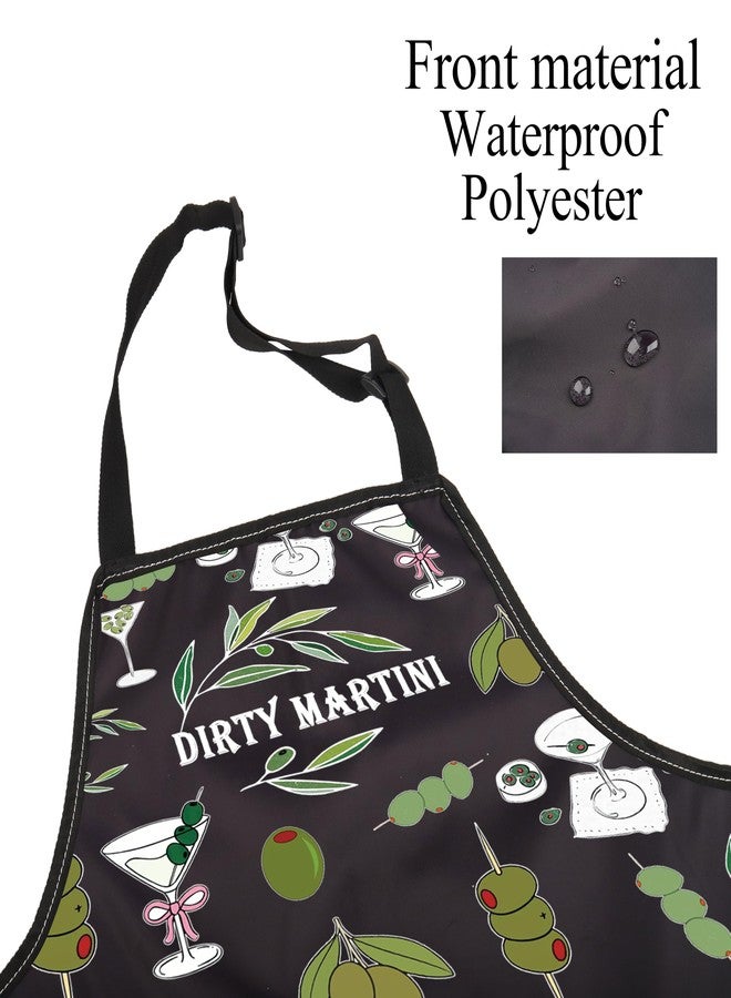 BNQL Dirty Martini Apron Martini Gifts Dirty Martini Lover Gifts for martini drinkers Bartender Gifts Bartender Mixologist Apron - Image 3
