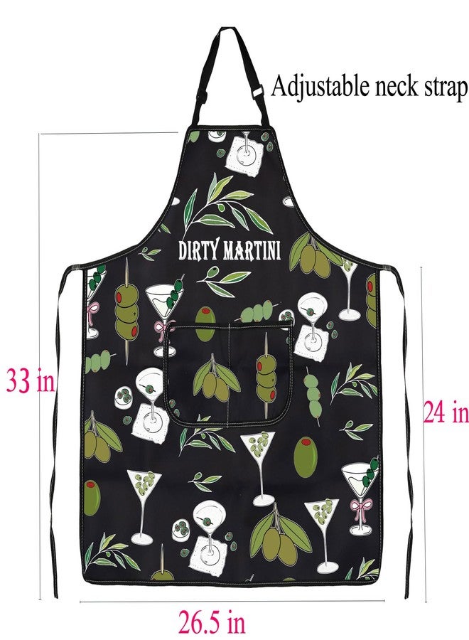 BNQL Dirty Martini Apron Martini Gifts Dirty Martini Lover Gifts for martini drinkers Bartender Gifts Bartender Mixologist Apron - Image 2