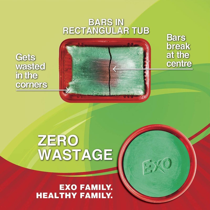 Exo Round Dish Shine - 250 g - Anti-Bacterial Dishwashing Bar with Ginger Scent - Image 3