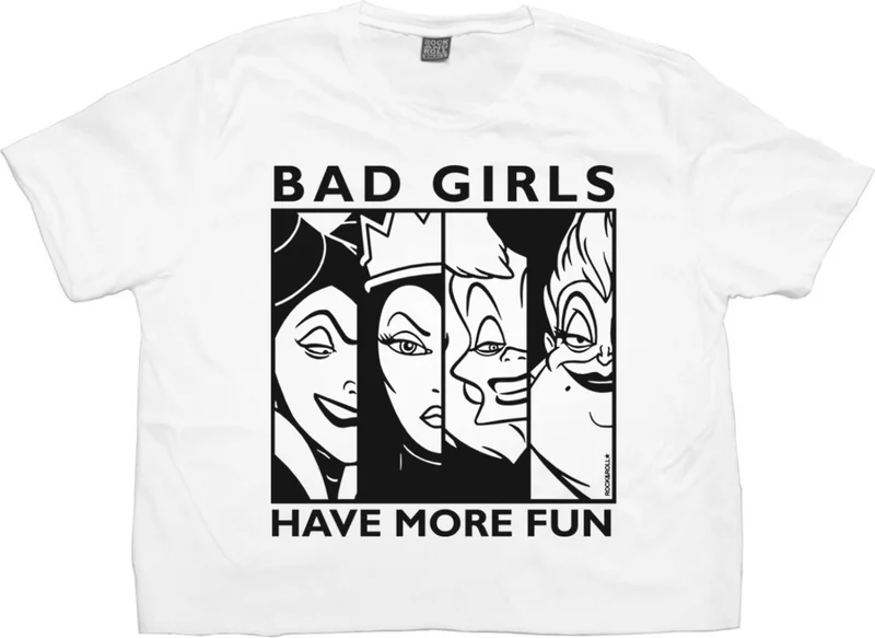Rock&Roll Fun Women White Short, Crop Top Women's T-Shirt