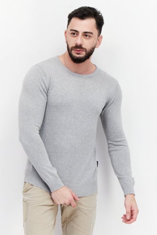 Men Round Neck Plain Long Sleeves Sweatshirt, Grey - pzsku/Z61741F13577AD05EEE06Z/45/1746228517/fd1e160b-8596-4def-829d-50e0ed8d8506
