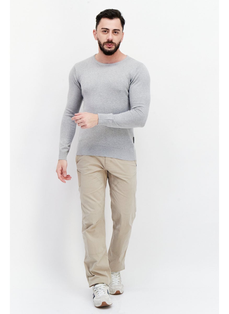 French Connection Men Round Neck Plain Long Sleeves Sweatshirt, Grey  - Image 4