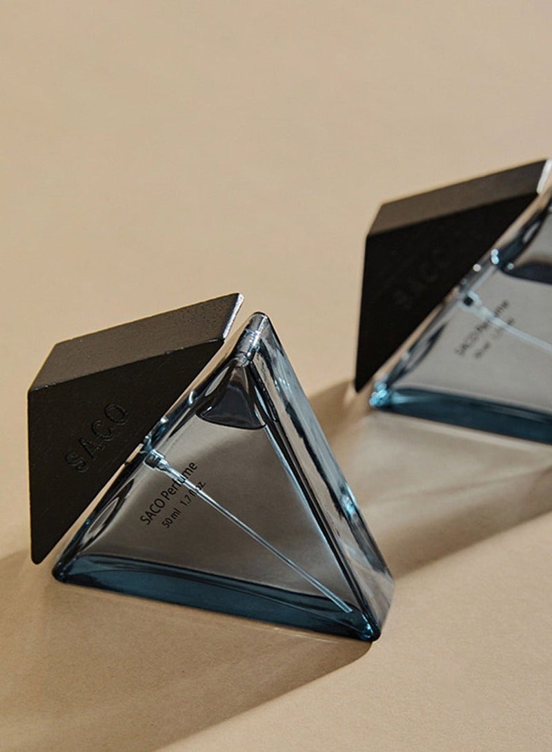 SACO Woody Floral Notes Men's Perfume 50ml/Gift Box Packaging, the Perfect Gift Choice. - Image 5