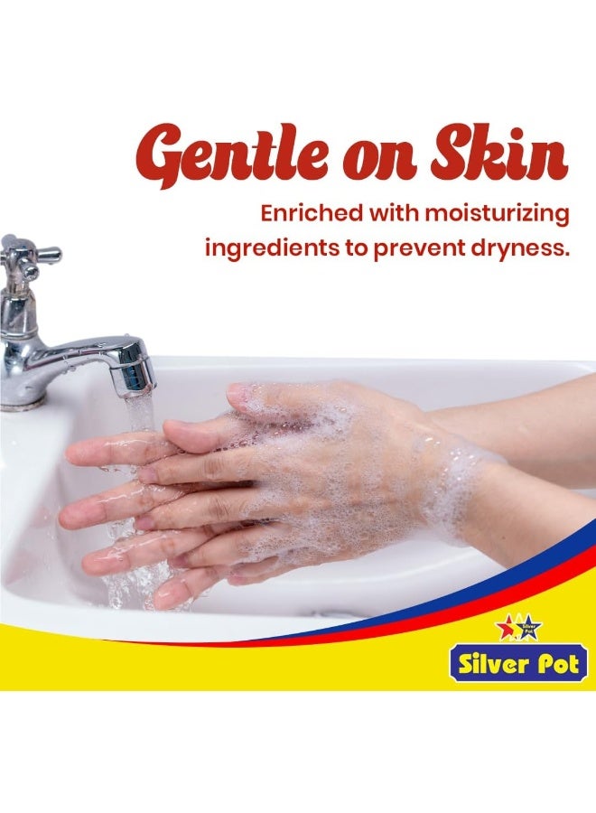 Silver Pot 12 pcs Assorted Hand Wash Liquid Soap - 400ml x 12  - Gentle on Hands - Removes Oil, Grease & Odor  - Removes Germs - Image 4