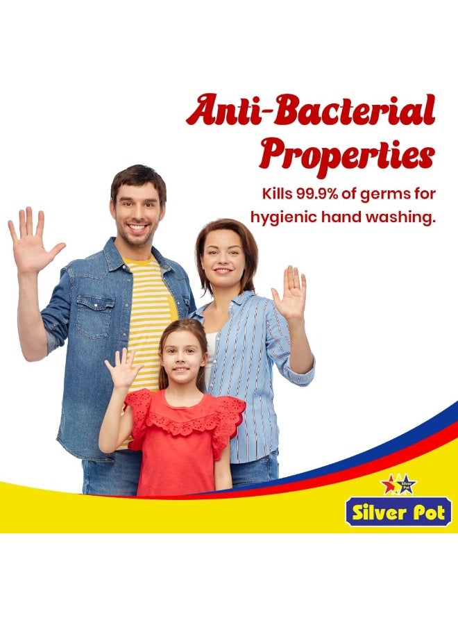 Silver Pot 12 pcs Assorted Hand Wash Liquid Soap - 400ml x 12  - Gentle on Hands - Removes Oil, Grease & Odor  - Removes Germs - Image 2