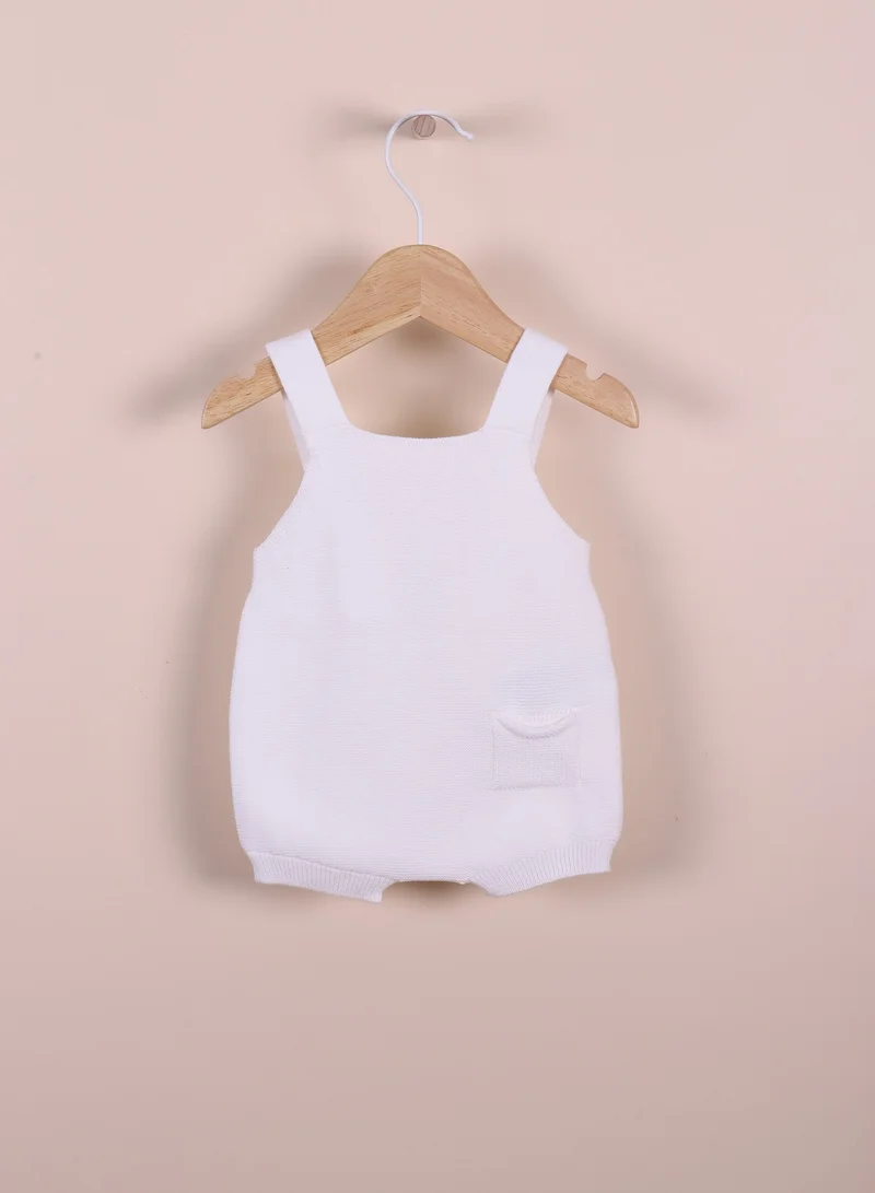 ويدوبل Organic Cotton Fine Knit Shoulder Straps Shortie - Pearl, Wedoble