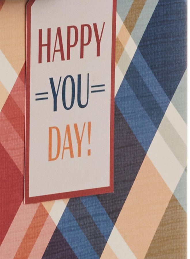 Hallmark 17" Extra Large Plaid Gift Bag with Tissue Paper and Gift Tag (Happy You Day) for Birthdays, Father's Day, Graduations - Image 5