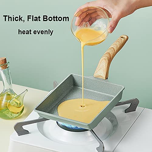 HARI® Nonstick Omelette Pan Japanese Tamagoyaki Egg Pan Rectangular Small Non Stick Frying Pan 8” x 6” - Image 5