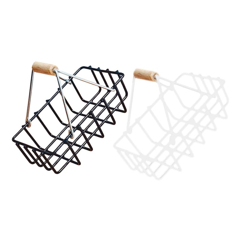 نماذج سلال مصغرة لمنزل الدمى 2 قطعة تصميمات يدوية واقعية للزينة - Image 2