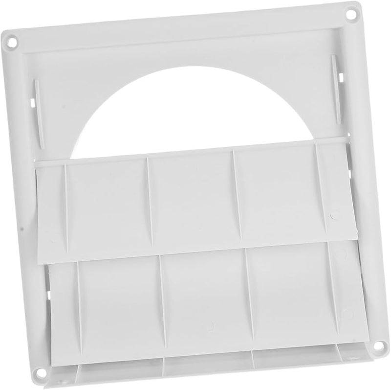 White Plastic Dryer Vent Cover For Outdoor And Bathroom Easy Installation Wide Application - Image 1