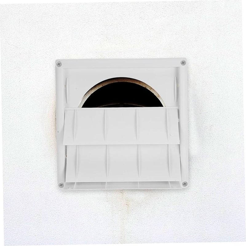 White Plastic Dryer Vent Cover For Outdoor And Bathroom Easy Installation Wide Application - Image 5