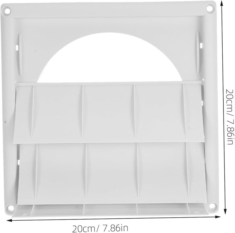 White Plastic Dryer Vent Cover For Outdoor And Bathroom Easy Installation Wide Application - Image 3