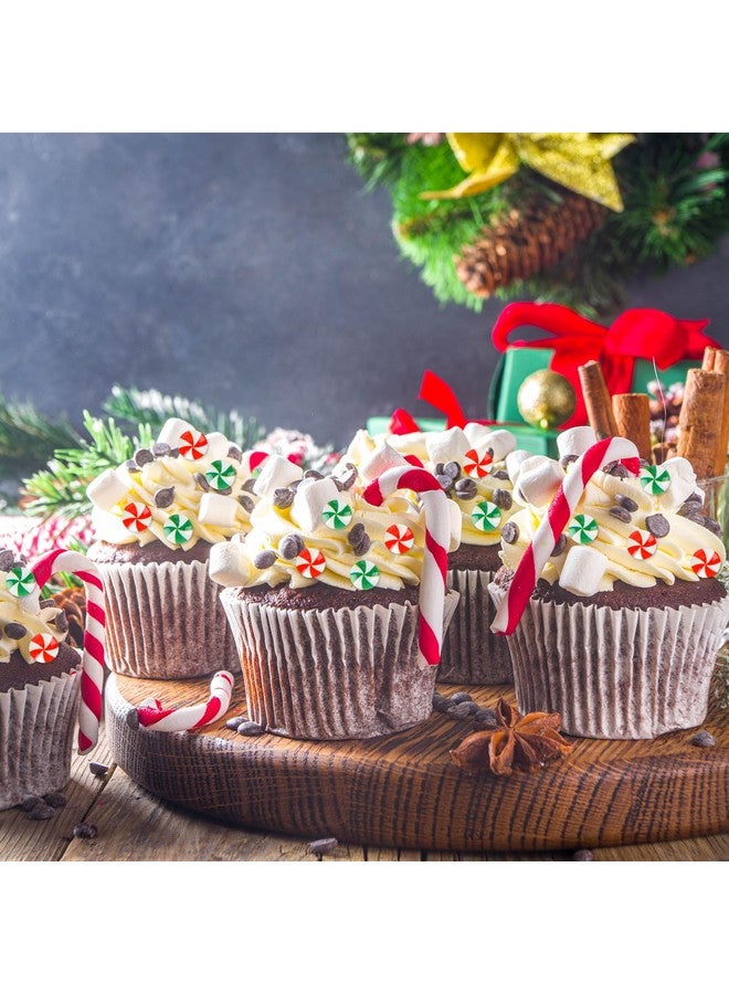 Giegxin 60 Pcs Christmas Candy for Crafts Plastic Fake Candy Decor Peppermint Ornaments Rainbow Mini Faux Candy for Tree Hanging DIY Xmas Decor Party Decoration Craft (Red Green Windmill,Small) - Image 4