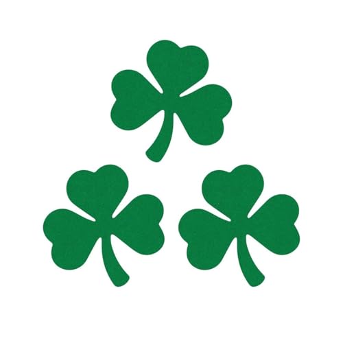LiteMark Reflective Shamrock Sticker Green 2 Inch Clover Decal for Hard Hat Helmet Tool Box Laptop Pack of 3 - Image 1