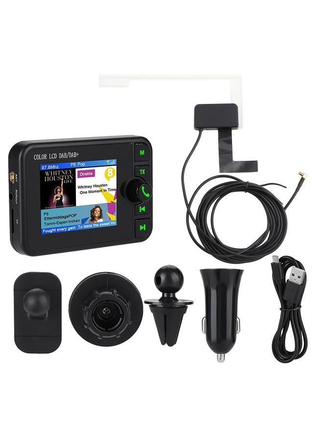2.4in Color LCD Car DAB Radio 170‑240MHz DAB/87.5‑108MHz FM Car Digital DAB Radio