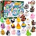 JOYIN 2025 Christmas Advent Calendar Ducks Rubber Ducks for Boys Girls Kids and Toddlers Party Favor Xmas Gifts Rubber Ducky Bath Toys Kids Xmas Fun Ducks 24 Days Christmas Countdown - Image 3