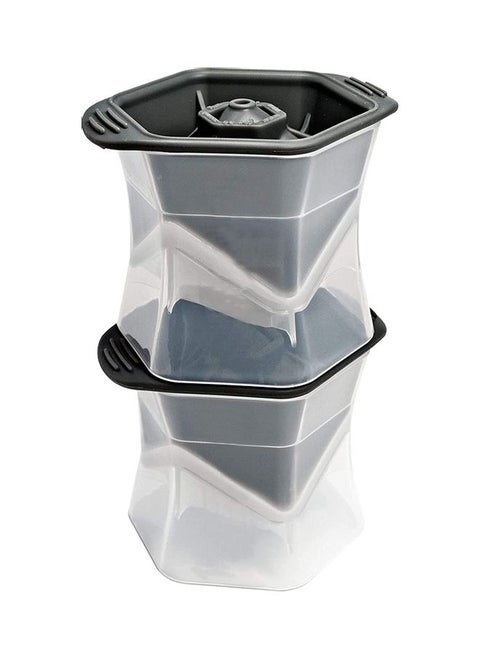 King Cube Silicone Ice Cube Trays Black/White 9.5 x 10 x 12cm