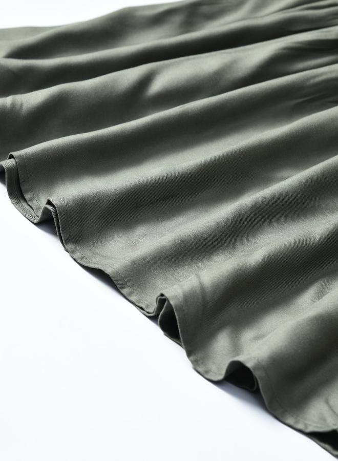 بيلا مودا فستان زيتوني مطرز - Image 4