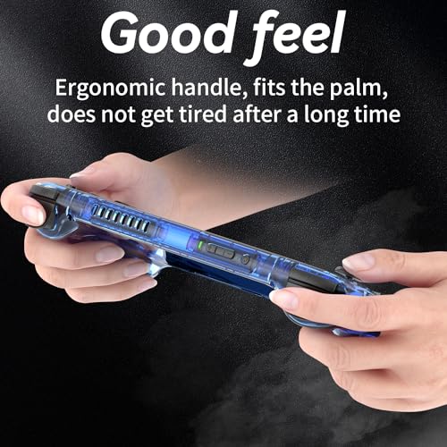 MOUJI RG556 Retro Handheld Game Console 548inch Touch AMOLED Screen Unisoc T820 Android 13 OS 8GB LPDDR4X Builtin 128G256G SD Card WiFi Video Games PlayerBlue Translucent - Image 3