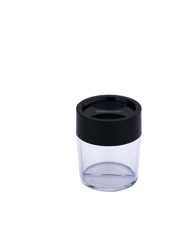 Deli 2 PCS Clip Dispenser Clear/Black /Deli Magnetic Paper Clip Dispenser - Image 4