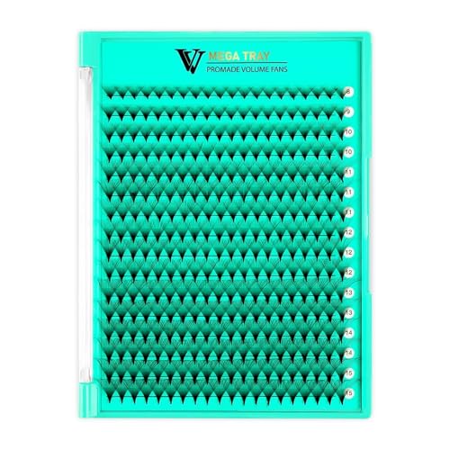 VAVALASH Premade Fans Eyelash Extensions 320 Fans 10D 14D 16D 20D 005 007 Thickness CD Curl Middle Stem Heat Bonded Premade Fans Russian Volume Lash Extensions 320 Fans24D005C815mm - Image 1