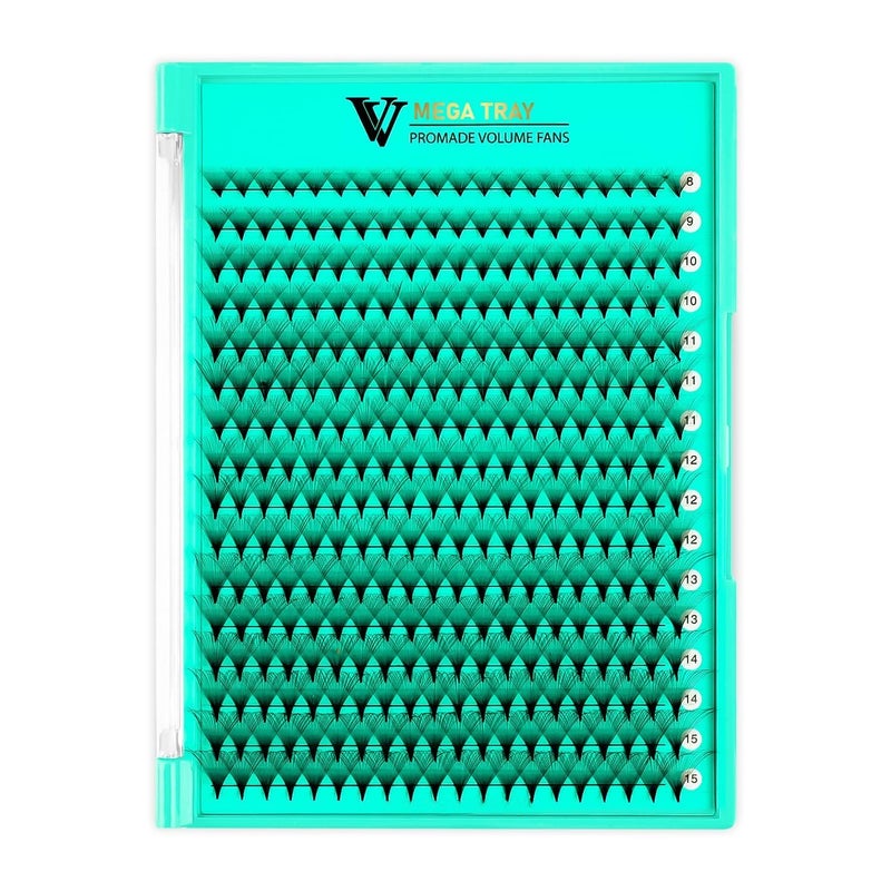 VAVALASH Premade Fans Eyelash Extensions 320 Fans 10D 14D 16D 20D 005 007 Thickness CD Curl Middle Stem Heat Bonded Premade Fans Russian Volume Lash Extensions 320 Fans24D005C815mm - Image 3