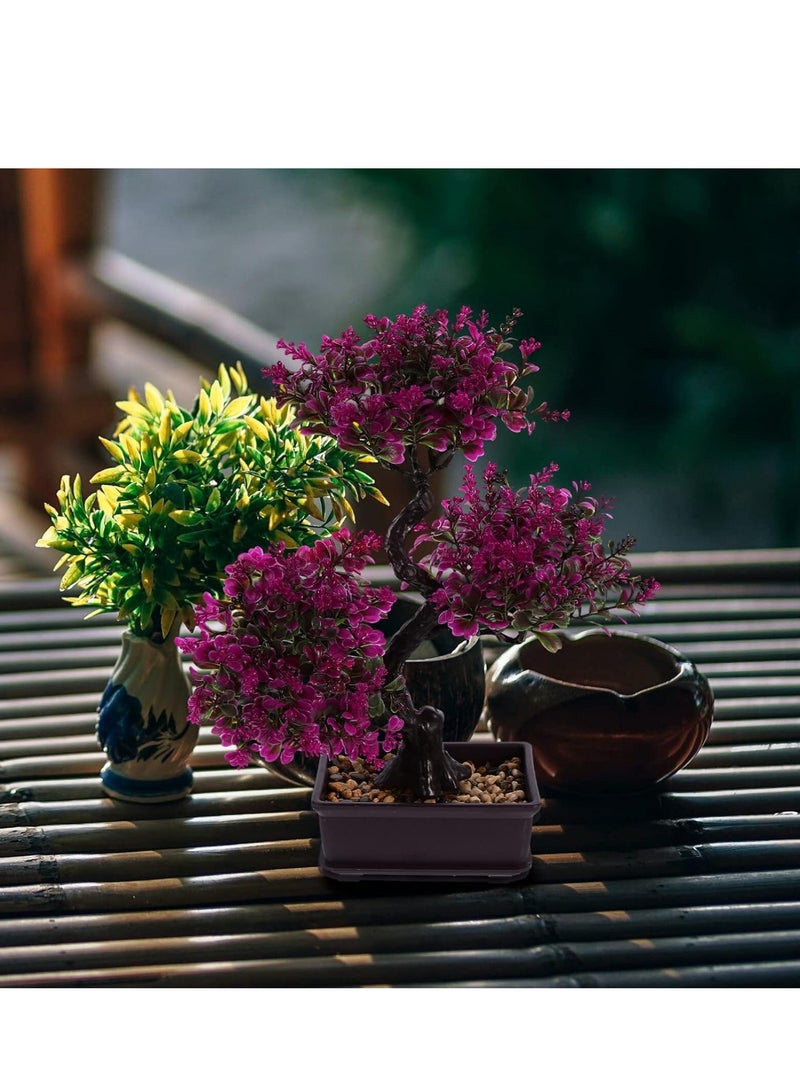 Bluejw Fake Bonsai Fake Tree Artificial Potted Plants Plastic Plants Bonsai Ornament for Desktop Wedding Decor Red Bonsai Tree 32 * 36 CM - Image 2