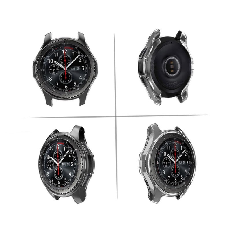 Transparent Protective Case for Smartwatch Gear Shock Resistant Frame Cover Lightweight Design Easy Button Access - Image 3