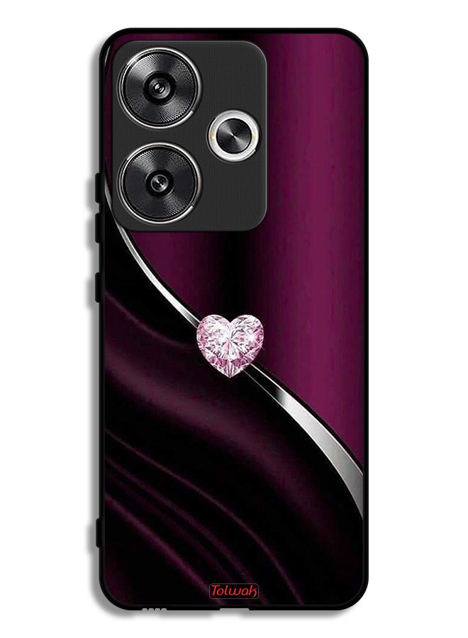 Tolwak Xiaomi Redmi Turbo 3 5G Protective Case Cover Diamond Heart - Image 1