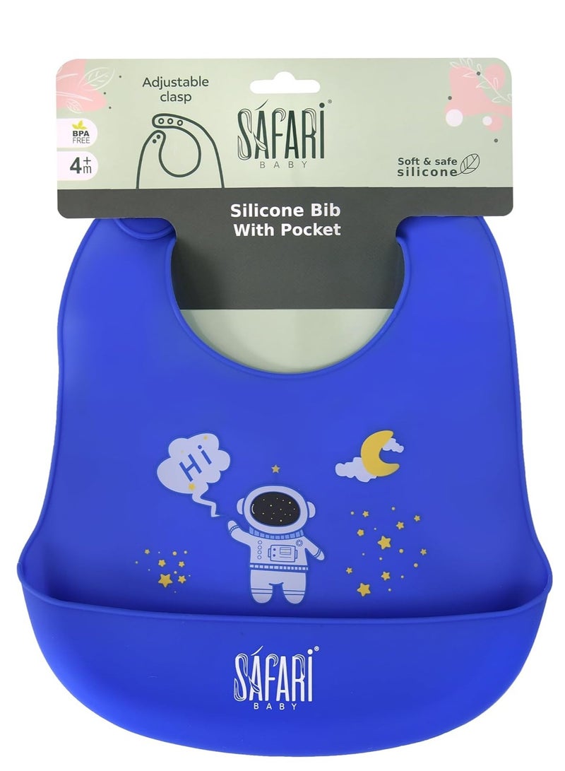 سفاري مريلة سيليكون للاطفال بجيب من سفاري - Image 2