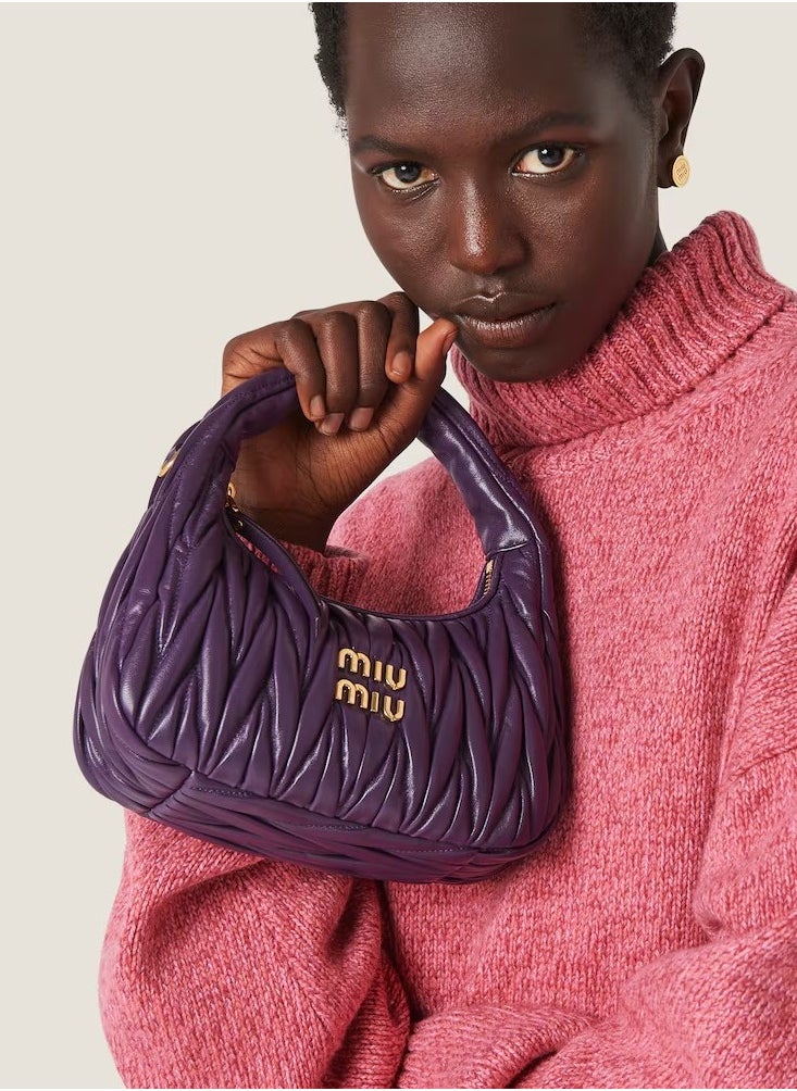 MIU - MIU Wander quilted nappa leather hobo Crossbody Shoulder Bag - Image 1