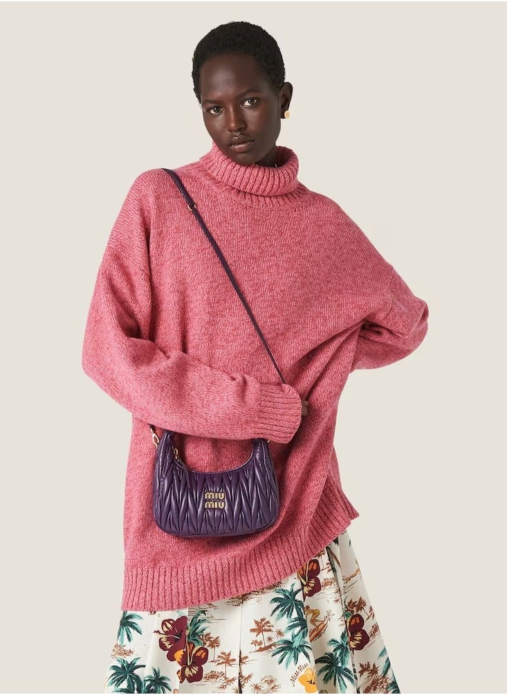 MIU - MIU Wander quilted nappa leather hobo Crossbody Shoulder Bag - Image 1