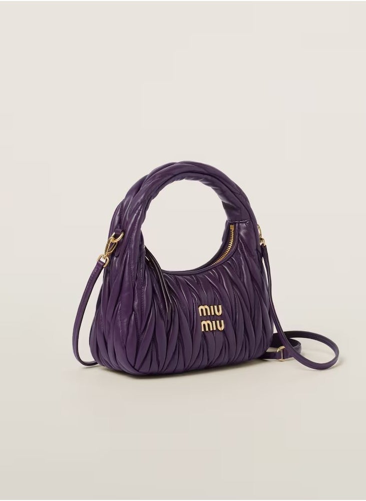 MIU - MIU Wander quilted nappa leather hobo Crossbody Shoulder Bag - Image 1