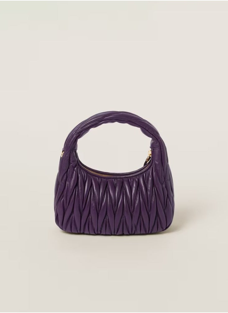 MIU - MIU Wander quilted nappa leather hobo Crossbody Shoulder Bag - Image 1