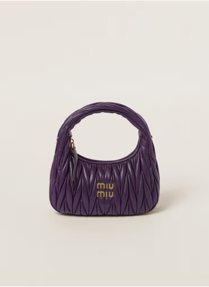 MIU - MIU Wander quilted nappa leather hobo Crossbody Shoulder Bag - Image 1