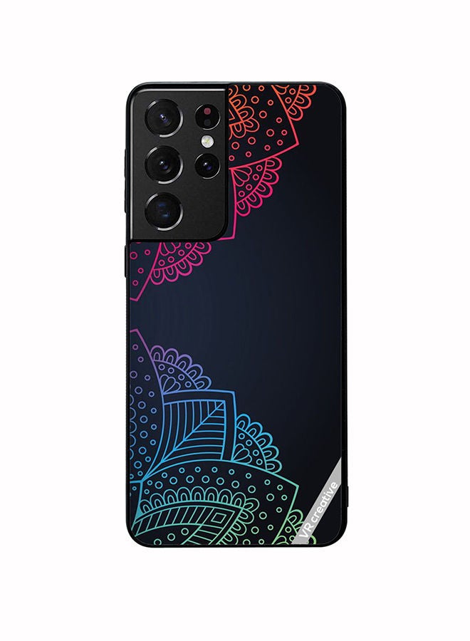 VR CREATIVE Protective Case Cover For Samsung Galaxy S21 Ultra 5G Mandala Design Multicolour - Image 1
