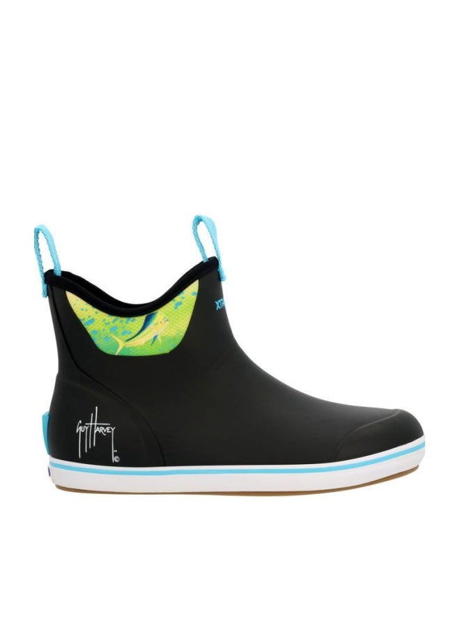 Xtratuf Men's 6 in Ankle Deck Boot Guy Harvey, Black Mahi, 10 - Image 1