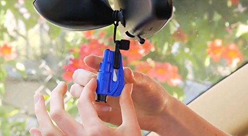 resqme Accessory Pack The Original Emergency Keychain Car Escape Tool, 2-in-1 Seatbelt Cutter and Window Breaker, Made in USA With Visor Clip, Lanyard, Keyring and Cable Tie - Image 5