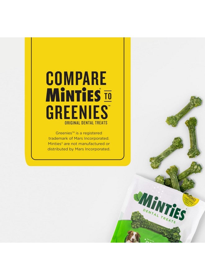Minties Dental Chews for Dogs, 20 Count, Vet-Recommended Mint-Flavored Dental Treats for Medium Dogs 25-50 lbs, Dental Bones Clean Teeth, Fight Bad Breath, and Removes Plaque and Tartar - Image 3