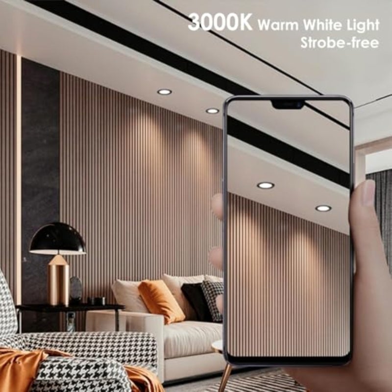 LED Downlights 12V, 3W Ultra-Thin Recessed Ceiling Spot Lights, Dimmable Puck Lights in Warm White 3000K for Camper, RV, Boat, Caravan, Motorhome, Kitchen, Bathroom, Hallway, Indoor Use, 4PCS - Image 4